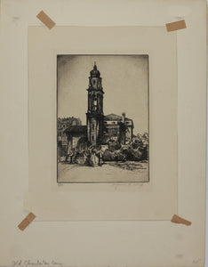 Sigmund  Lee Wolffs. Old Charleston. Etching. Mid XX C.