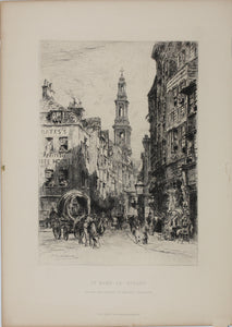 Alfred-Louis Brunet-Debaines. St. Mary-le-Strand. Etching. 1880’s