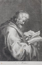 Load image into Gallery viewer, Peter Paul Rubens, after.  St. Simon. Engraving. XVIII. C.
