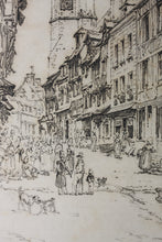 Load image into Gallery viewer, Henry Edridge ARA, after. Rue De La Grosse Horloge (Great-Clock), Évreux. Print by A. Dawson. 1880
