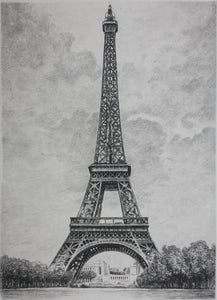 Luc. Paris. La tour Eiffel. Etching. XX C.