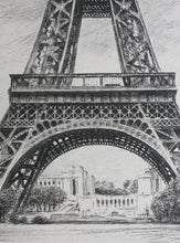 Load image into Gallery viewer, Luc. Paris. La tour Eiffel. Etching. XX C.
