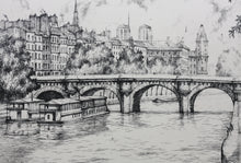 Load image into Gallery viewer, R. Manuel. Pont Neuf and ile de la Cite in Paris. Etching. XX C.

