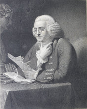 Load image into Gallery viewer, David Martin, after. Benjamin Franklin. Engraving by Thomas B Welch. 1835.
