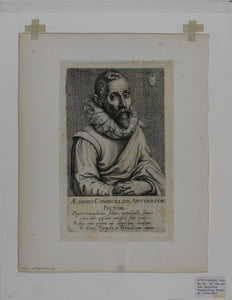 Andries Jacobsz Stock. Portrait of Gillis van Coninxloo (II). Engraving. 1610.