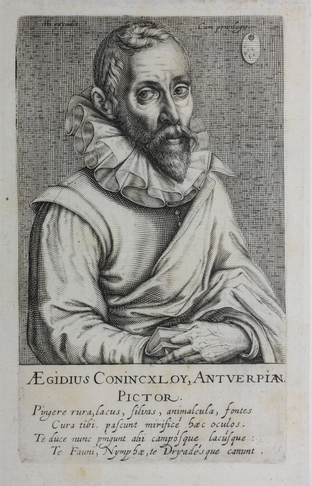 Andries Jacobsz Stock. Portrait of Gillis van Coninxloo (II). Engraving. 1610.