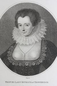 William Platt. Portrait Lady Frances Seymour. Engraving. 1800.