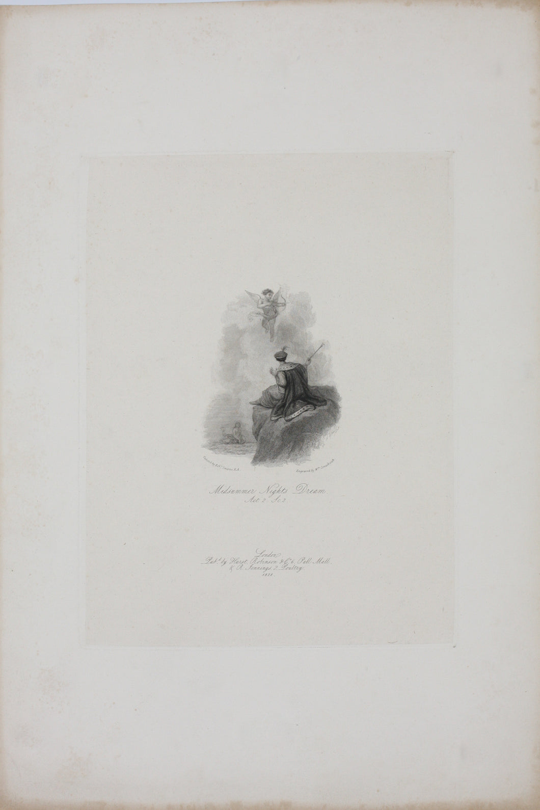 Robert Smirke,after. Shakespeare. Midsummer Night's Dream. Act 2. Sc.2. Engraving and etching by William Greatbatch. 1828.