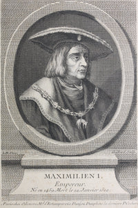 Monogrammist LM, after. Portrait of Maximilien I, Empereur. Engraving by René Gaillard. 1755 -1777.