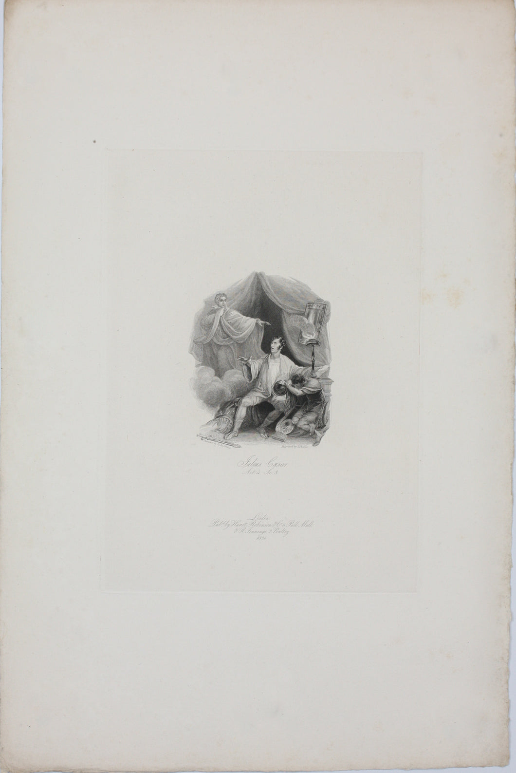 William Marshall Craig, after. Shakespeare. Julius Caesar. Act 4. Sc.3. Engraving and etching Joseph Phelps. 1826.