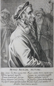 Hendrik Hondius (I). Pieter Bruegel. Engraving. 1610.