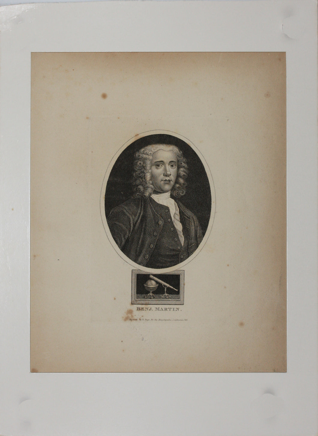 Robert Rage. Portrait of Benjamin Martin. Engraving. 1815.