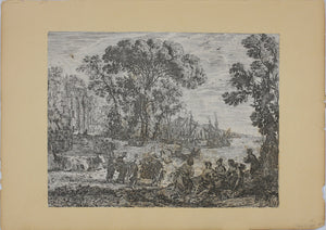 Claude Lorrain. Europa and the Bull. Etching. 1634.
