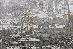 Claude Lorrain. Le Campo Vaccino (The Roman Forum). Etching. 1636.