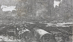 Claude Lorrain. Le Campo Vaccino (The Roman Forum). Etching. 1636.