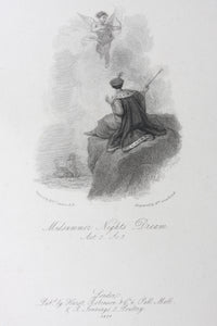 Robert Smirke,after. Shakespeare. Midsummer Night's Dream. Act 2. Sc.2. Engraving and etching by William Greatbatch. 1828.