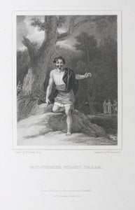 Robert Smirke, after. Shakespeare. Midsummer Night's Dream. Engraving by William Greatbatch. 1825.