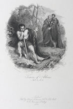 Load image into Gallery viewer, John Hayter, after. Shakespeare. Timon of Athens. Act 5. Sc.1. Engraving and etching by Benjamin Phelps Gibbon. 1826
