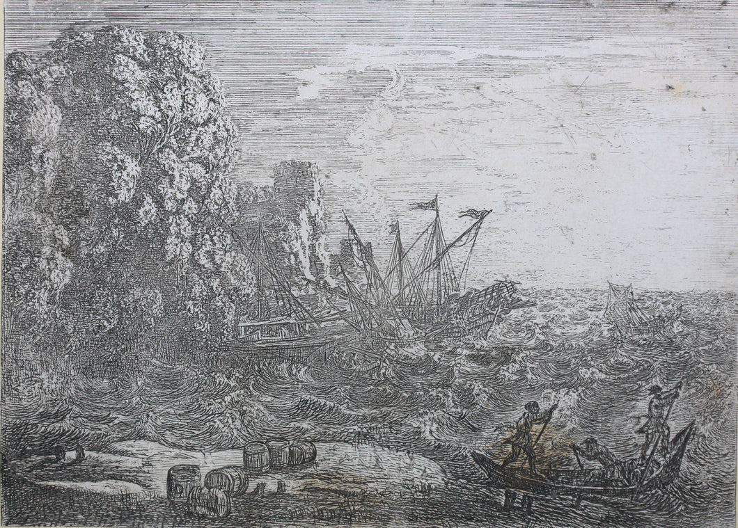 Claude Lorrain. The Tempest. Etching. 1630.