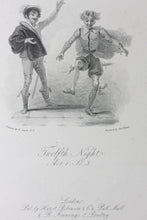 Load image into Gallery viewer, Robert Smirke, after. Shakespeare. Twelfth Night. Act 1. Sc.3. Engraving and etching by Charles Heath. 1827.
