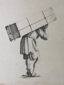 Stefano Della Bella. Studies of figures. Etching. Mid XVII C.
