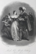 Load image into Gallery viewer, Philip Francis Stephanoff,after. Shakespeare. Much Ado About Nothing. Act 5 Sc.4. Engraving and etching by James Henry Watt. 1826
