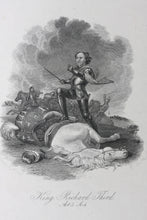 Load image into Gallery viewer, Abraham Cooper, after. Shakespeare. King Richard Third. Act 5. Sc.4. Engraving by William Smith. 1826.
