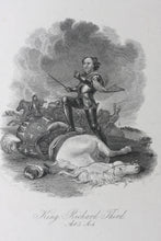 Load image into Gallery viewer, Abraham Cooper, after. Shakespeare. King Richard Third. Act 5. Sc.4. Engraving and etching by William Smith. 1826.
