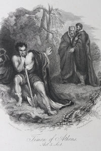 John Hayter, after. Shakespeare. Timon of Athens. Act 5. Sc.1. Engraving and etching by Benjamin Phelps Gibbon. 1826