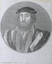 Load image into Gallery viewer, Hans Holbein the Younger, after. Bearded Man. Mr. Morrett.  Etchings by Wenceslaus Hollar. 1647.
