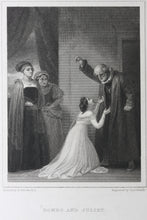 Load image into Gallery viewer, Robert Smirke, after. Shakespeare. Romeo and Juliet. Engraving and etching by Charles Heath. 1825.
