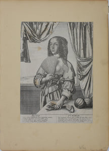 Wenceslaus Hollar. Aestas - Summer. Etching. 1641.