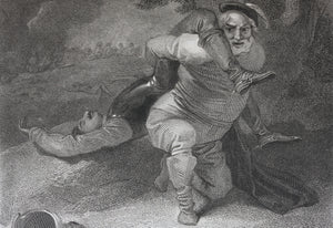Robert Smirke, after. Shakespeare. King Henry the Fourth, part 1. Falstaff. Engraving and etching by Charles Heath. 1825.