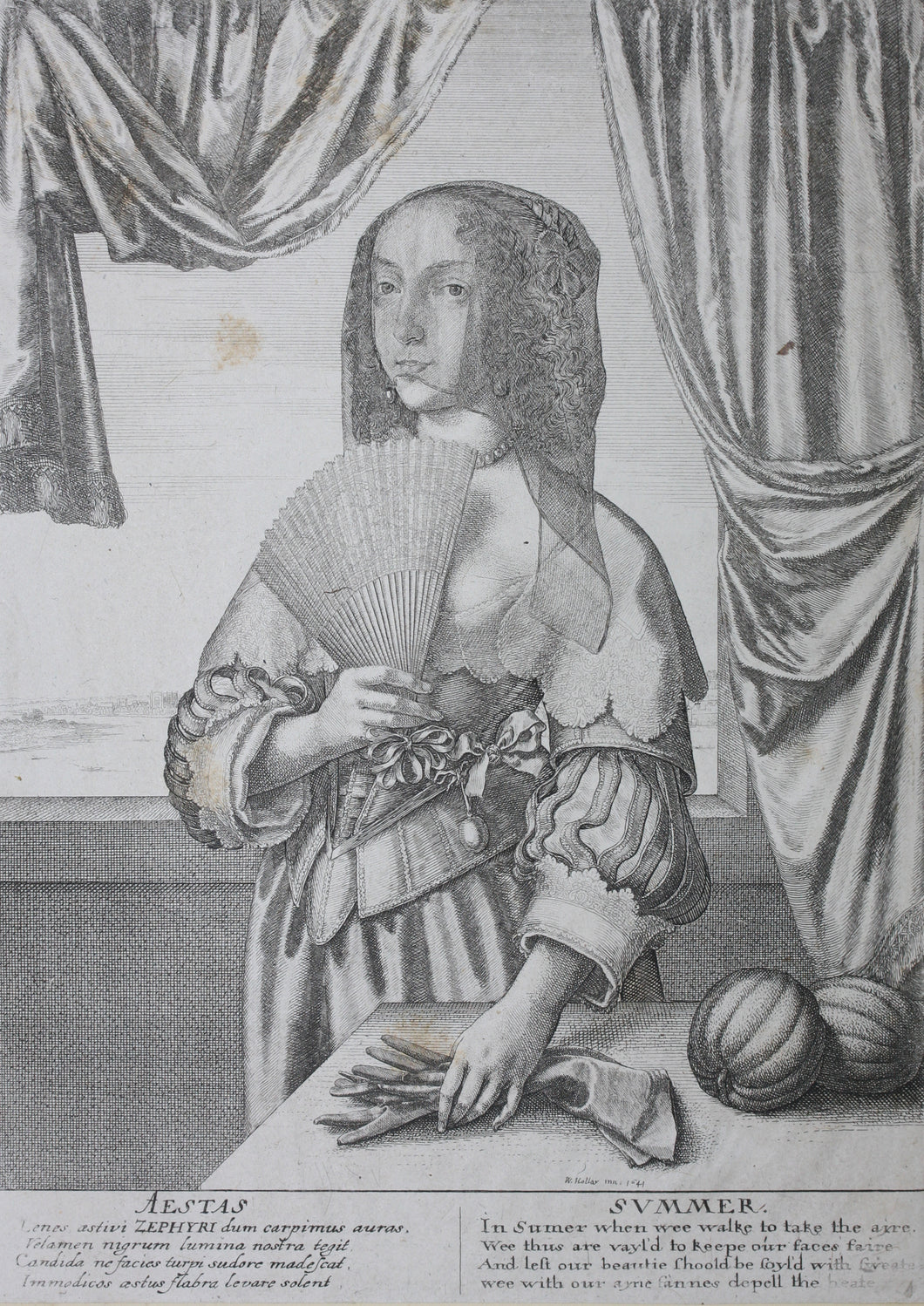 Wenceslaus Hollar. Aestas - Summer. Etching. 1641.