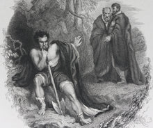 Load image into Gallery viewer, John Hayter, after. Shakespeare. Timon of Athens. Act 5. Sc.1. Engraving and etching by Benjamin Phelps Gibbon. 1826
