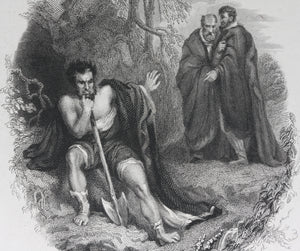 John Hayter, after. Shakespeare. Timon of Athens. Act 5. Sc.1. Engraving and etching by Benjamin Phelps Gibbon. 1826