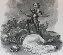 Load image into Gallery viewer, Abraham Cooper, after. Shakespeare. King Richard Third. Act 5. Sc.4. Engraving by William Smith. 1826.
