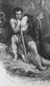 John Hayter, after. Shakespeare. Timon of Athens. Act 5. Sc.1. Engraving and etching by Benjamin Phelps Gibbon. 1826