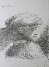 Load image into Gallery viewer, Giovanni Benedetto Castiglione. Four Small Oriental heads. Etchings. C.1645/50.
