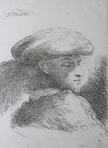 Giovanni Benedetto Castiglione. Four Small Oriental heads. Etchings. C.1645/50.