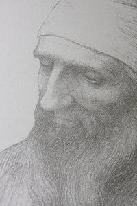 Alphonse Legros. Study of man's head. Lithograph. 1904.