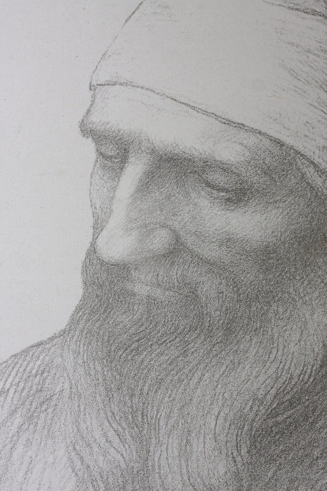Alphonse Legros. Study of man's head. Lithograph. 1904.