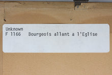 Load image into Gallery viewer, Johann Rudolf Huber, after. Bourgeois allant a l&#39;Église. Engraved by Johann Rudolf Schellenberg. Basel, 1798.
