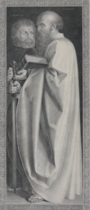 Albrecht Dürer, after. Mark the Evangelist and Paul the Apostle. Engraving by Albert Christoph Reindel. Before 1853.