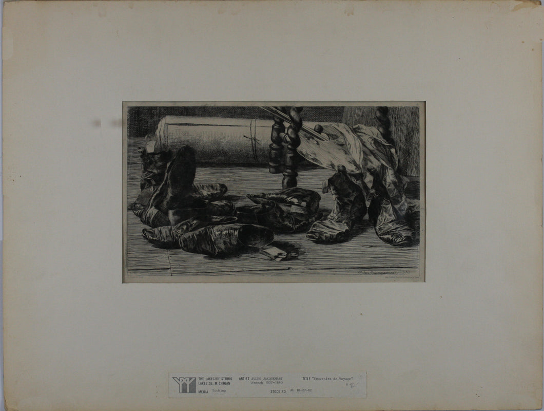 Jules-Ferdinand Jacquemart. Travel Souvenirs. Etching. 1862.