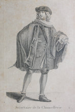 Load image into Gallery viewer, Johann Rudolf Huber, after. Secrétaire de la Chancellerie. Engraved by Johann Rudolf Schellenberg. Basel, 1798.
