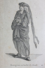 Load image into Gallery viewer, Johann Rudolf Huber, after. Bourgeois en habit de deuil. Engraved Johann Rudolf Schellenberg. Basel, 1798.
