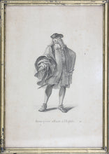 Load image into Gallery viewer, Johann Rudolf Huber, after. Bourgeois allant a l&#39;Église. Engraved by Johann Rudolf Schellenberg. Basel, 1798.

