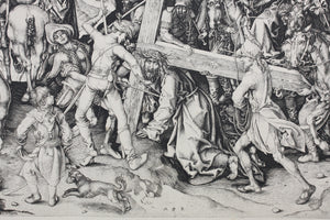 Martin Schongauer, after. Christ carrying the Cross. Photogravure after engraving. Late XIX C.