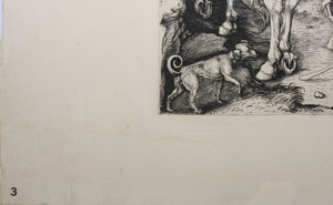 Martin Schongauer, after. Christ carrying the Cross. Photogravure after engraving. Late XIX C.